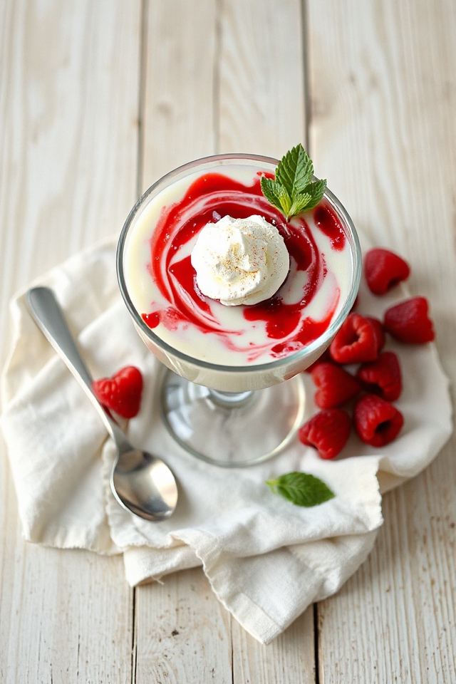 raspberry dessert with cream