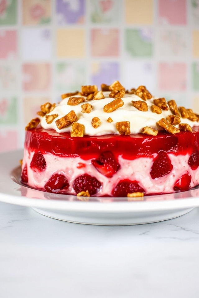 raspberry salad with layers