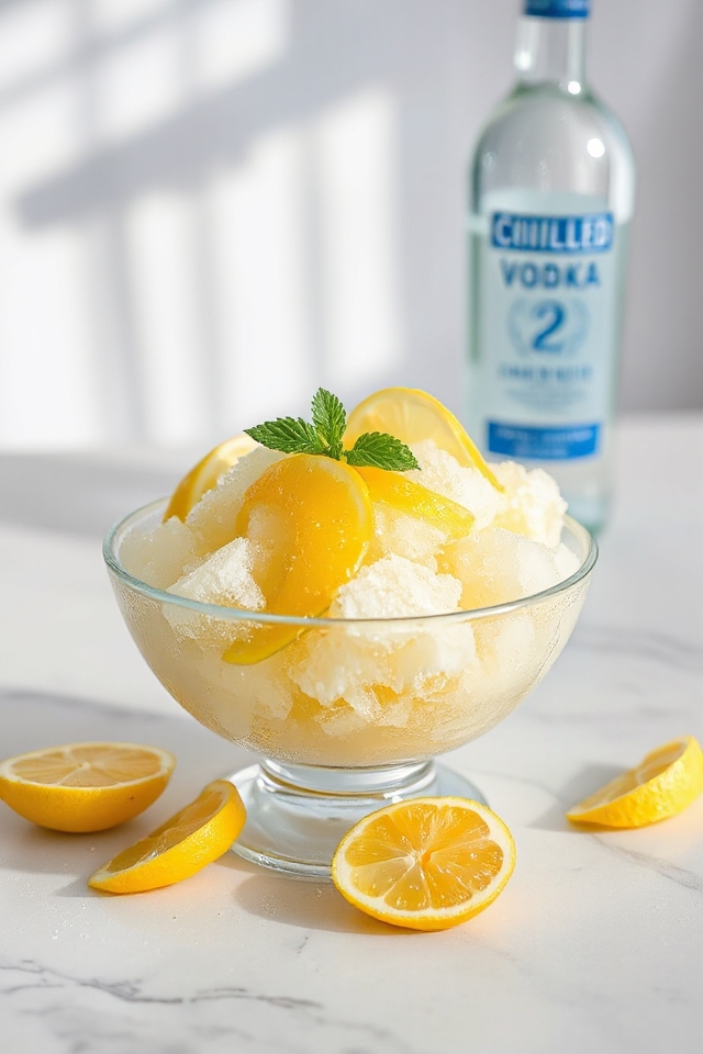 refreshing homemade lemon ice