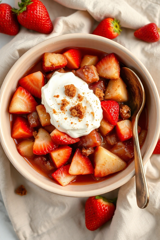 rhubarb strawberry apple dessert