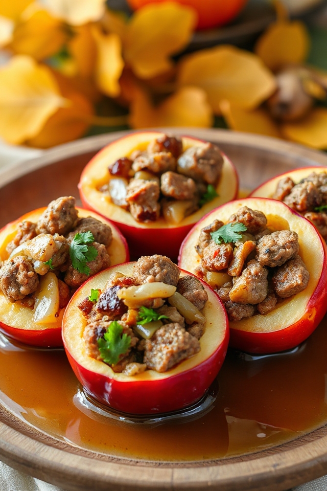 sausage stuffed baked apples recipe