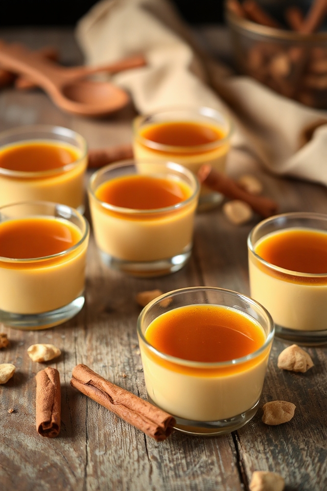 silken cinnamon caramel custard