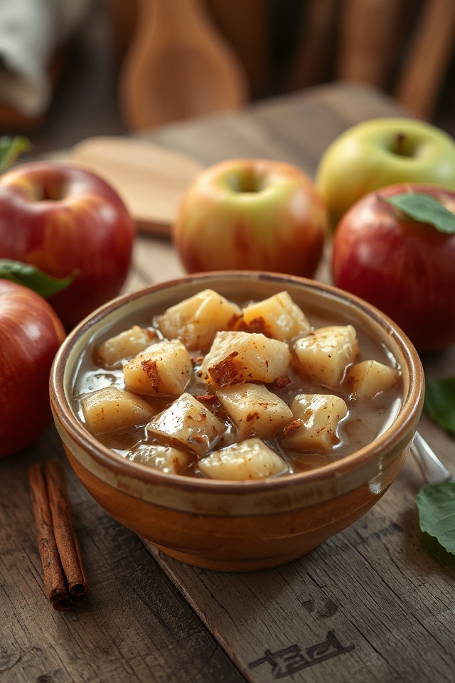 slow cooked chunky applesauce delight