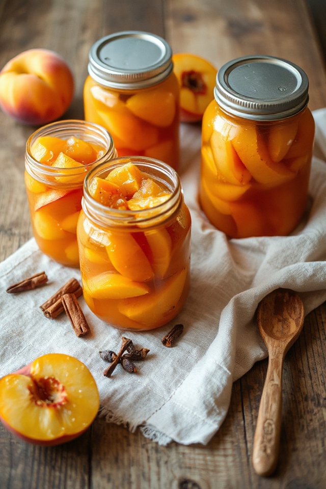 spiced peach dessert preparation