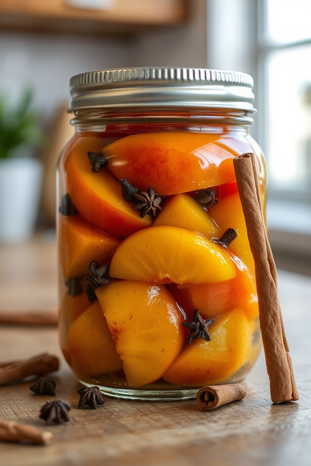 spiced peaches in syrup