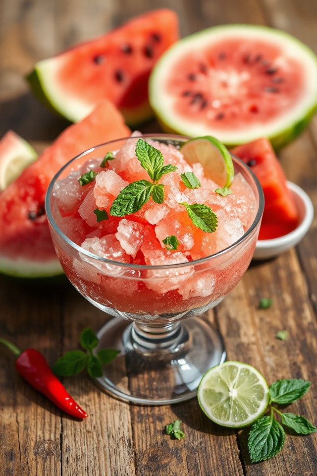 spicy watermelon frozen treat