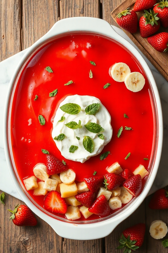 strawberry banana jello salad