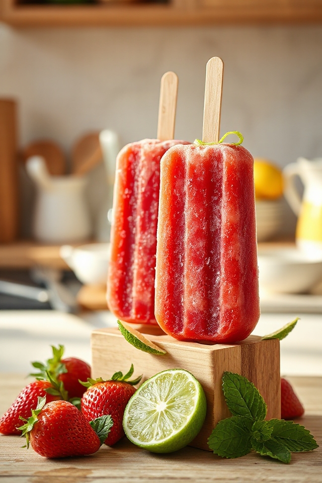 strawberry lime popsicle recipe