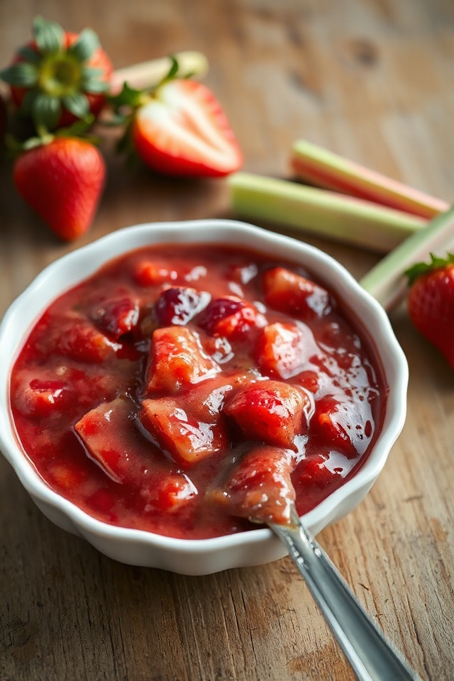 sweet tart strawberry rhubarb sauce