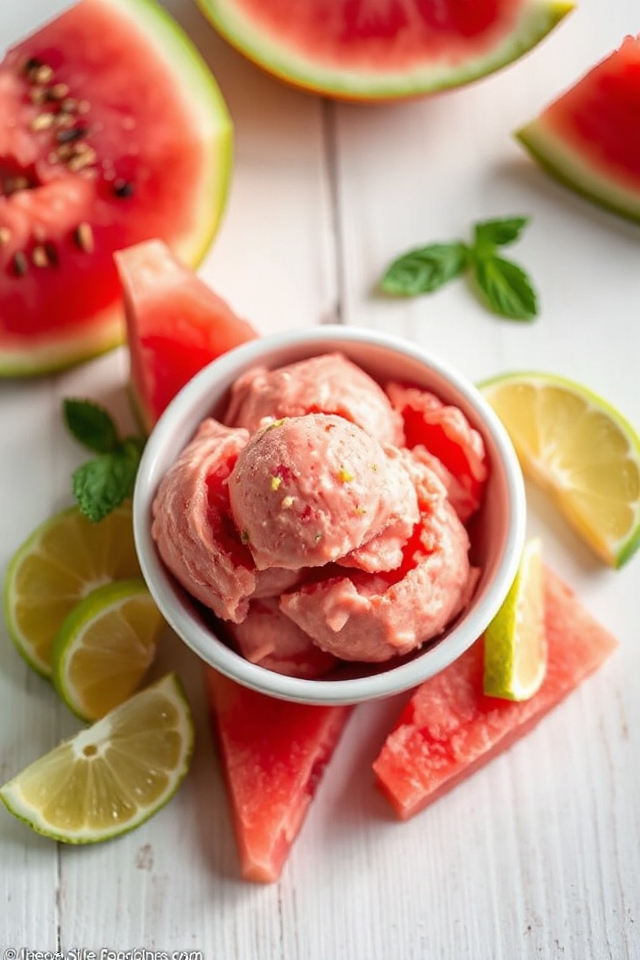 watermelon lime sherbet recipe